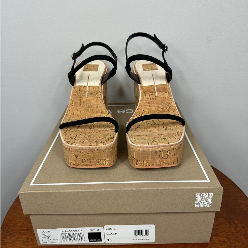 Dolce Vita Jodie Heels in Black Nubuck Size 11 - Picture 4 of 9